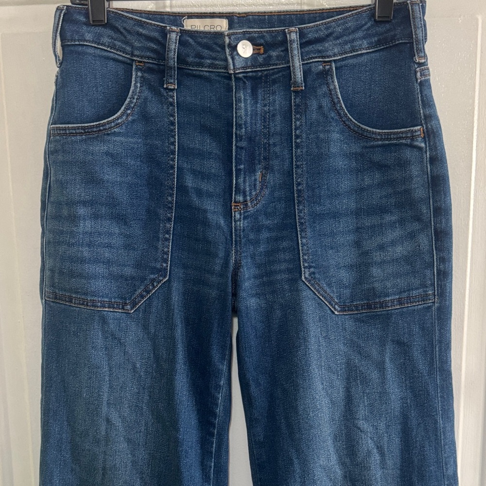 Pilcro Dark Blue Flare Jeans - Picture 3 of 6